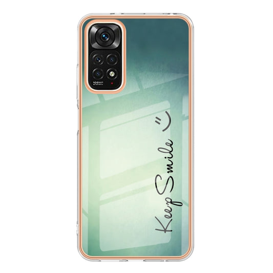 For Xiaomi Redmi Note 11s / Note 11 4G Electroplating Marble Dual-side IMD Phone Case(Smile) by buy2fix