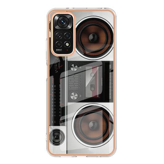 For Xiaomi Redmi Note 11s / Note 11 4G Electroplating Marble Dual-side IMD Phone Case(Retro Radio) by buy2fix
