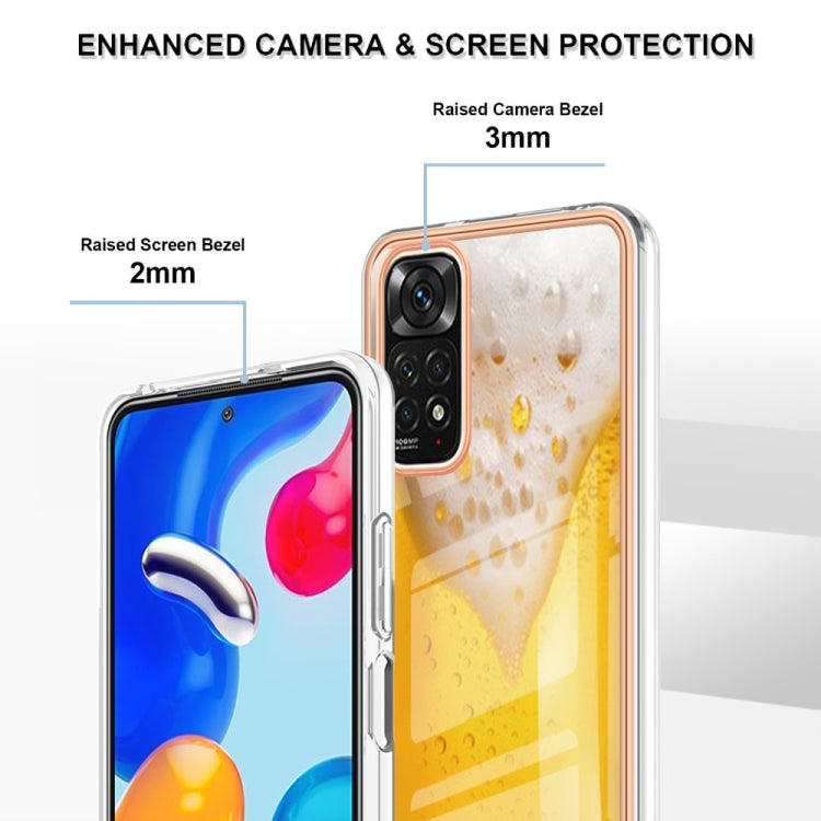 For Xiaomi Redmi Note 11s / Note 11 4G Electroplating Marble Dual-side IMD Phone Case(Draft Beer) by buy2fix