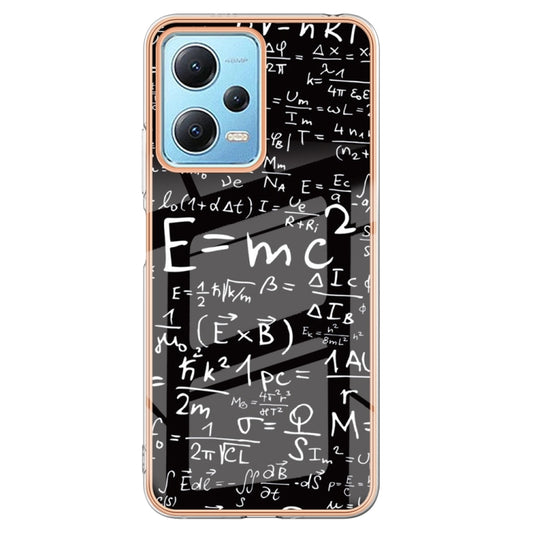 For Xiaomi Redmi Note 12 5G Global Electroplating Marble Dual-side IMD Phone Case(Equation) by buy2fix