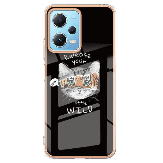 For Xiaomi Redmi Note 12 5G Global Electroplating Marble Dual-side IMD Phone Case(Natural Growth) by buy2fix