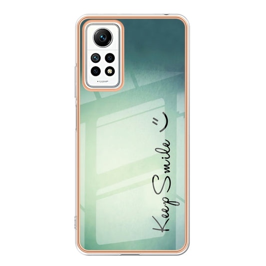 For Xiaomi Redmi Note 12 Pro 4G Global Electroplating Marble Dual-side IMD Phone Case(Smile) by buy2fix