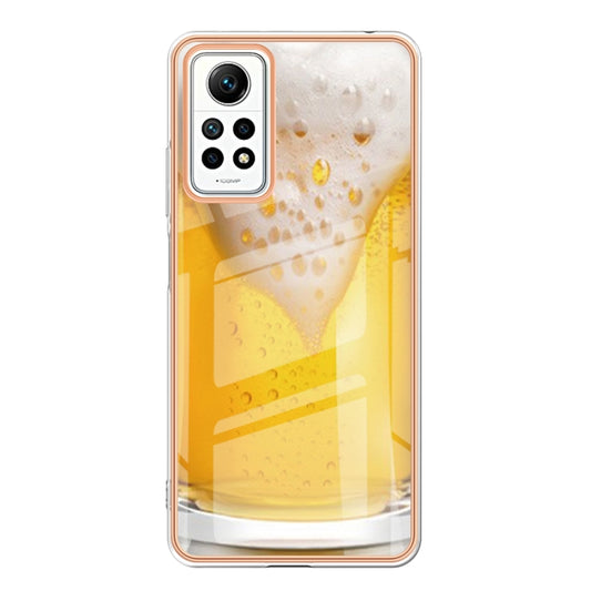 For Xiaomi Redmi Note 12 Pro 4G Global Electroplating Marble Dual-side IMD Phone Case(Draft Beer) by buy2fix