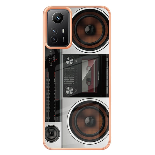 Xiaomi Redmi Note 12S 4G Electroplating Marble Dual-side IMD Phone Case(Retro Radio) by buy2fix