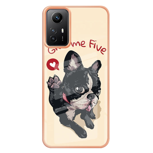 Xiaomi Redmi Note 12S 4G Electroplating Marble Dual-side IMD Phone Case(Lucky Dog) by buy2fix