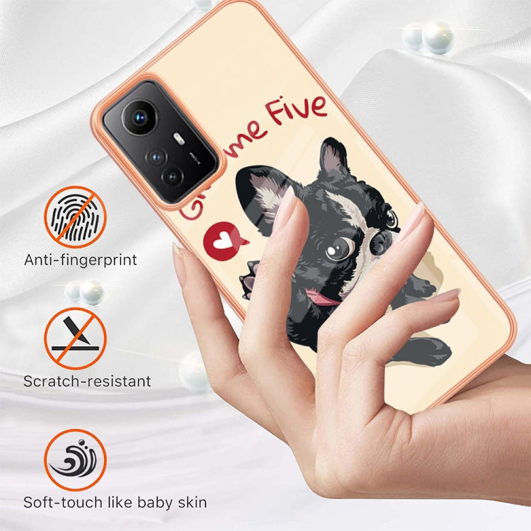 Xiaomi Redmi Note 12S 4G Electroplating Marble Dual-side IMD Phone Case(Lucky Dog) by buy2fix