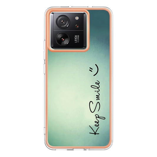 For Xiaomi 13T/13T Pro Electroplating Marble Dual-side IMD Phone Case(Smile) by buy2fix