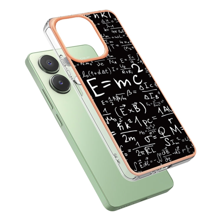 For Xiaomi Redmi Note 13 4G Global Electroplating Marble Dual-side IMD Phone Case(Equation) - Xiaomi Cases by buy2fix | Online Shopping UK | buy2fix