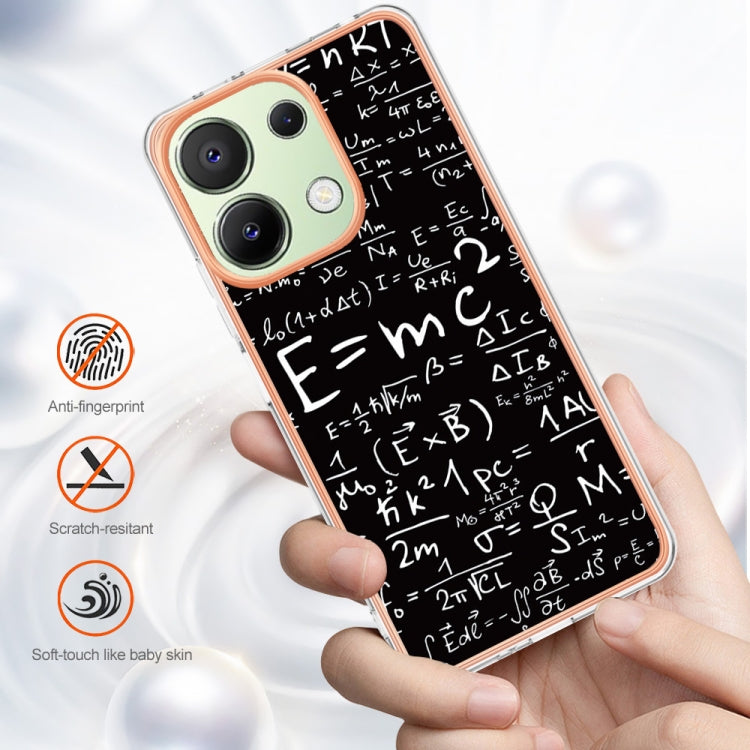 For Xiaomi Redmi Note 13 4G Global Electroplating Marble Dual-side IMD Phone Case(Equation) - Xiaomi Cases by buy2fix | Online Shopping UK | buy2fix