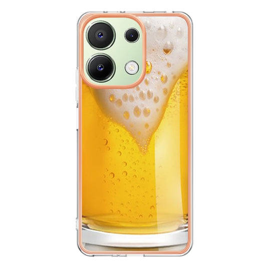 For Xiaomi Redmi Note 13 4G Global Electroplating Marble Dual-side IMD Phone Case(Draft Beer) by buy2fix