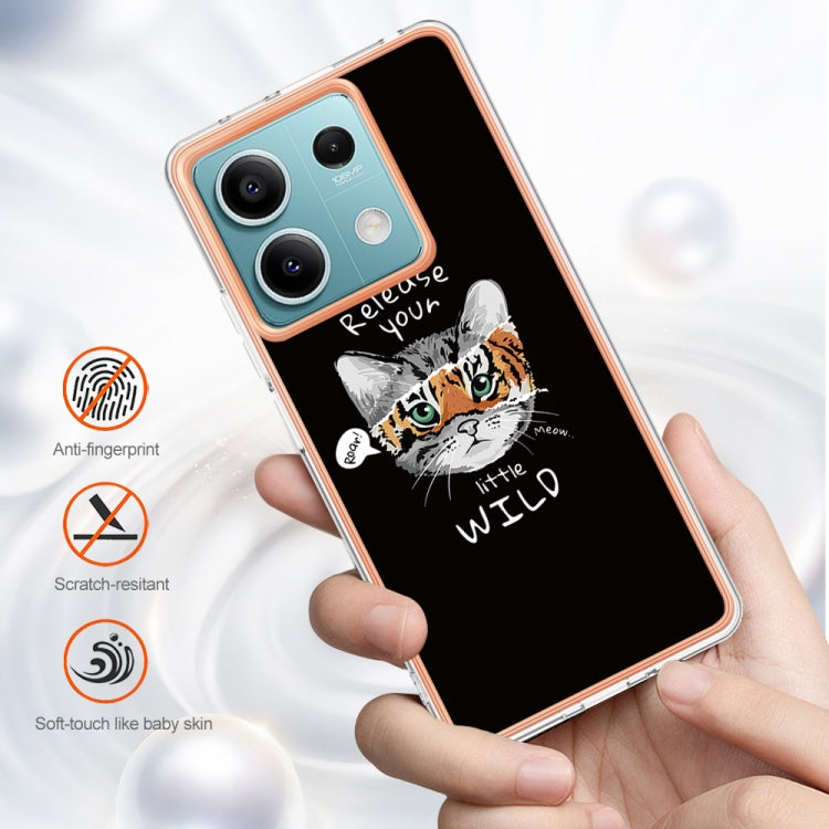 For Xiaomi Redmi Note 13 5G Electroplating Marble Dual-side IMD Phone Case(Natural Growth) - Xiaomi Cases by buy2fix | Online Shopping UK | buy2fix