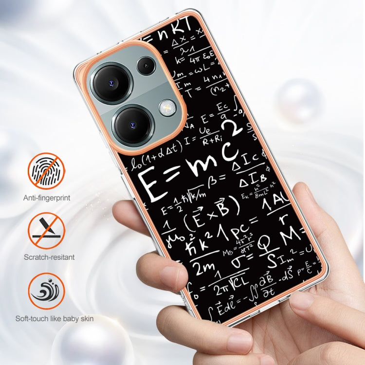 For Xiaomi Redmi Note 13 Pro 4G/Poco M6 Pro 4G Electroplating Marble Dual-side IMD Phone Case(Equation) by buy2fix