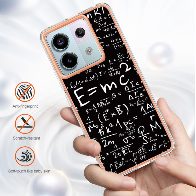 For Xiaomi Redmi Note 13 Pro 5G Global Electroplating Marble Dual-side IMD Phone Case(Equation) by buy2fix