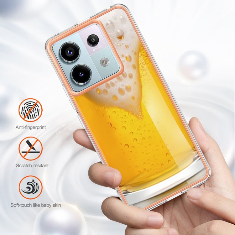 For Xiaomi Redmi Note 13 Pro 5G Global Electroplating Marble Dual-side IMD Phone Case(Draft Beer) by buy2fix
