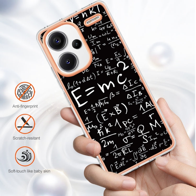 For Xiaomi Redmi Note 13 Pro+ 5G Electroplating Marble Dual-side IMD Phone Case(Equation) by buy2fix