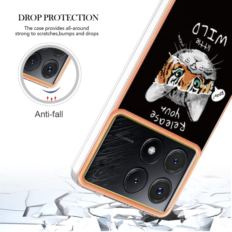 For Xiaomi Poco X6 Pro / Redmi K70E Electroplating Marble Dual-side IMD Phone Case(Natural Growth) - Xiaomi Cases by buy2fix | Online Shopping UK | buy2fix