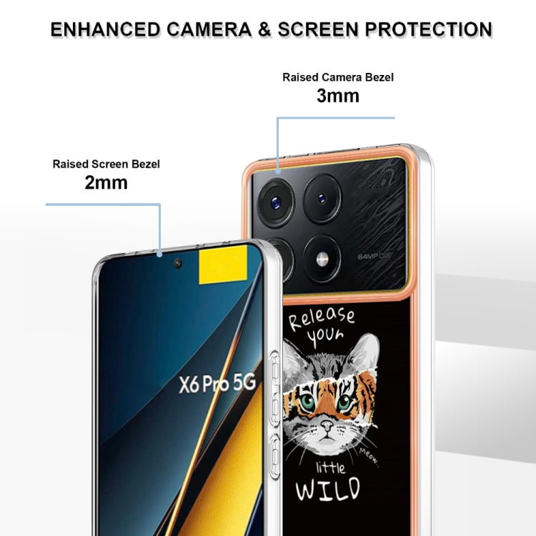 For Xiaomi Poco X6 Pro / Redmi K70E Electroplating Marble Dual-side IMD Phone Case(Natural Growth) - Xiaomi Cases by buy2fix | Online Shopping UK | buy2fix