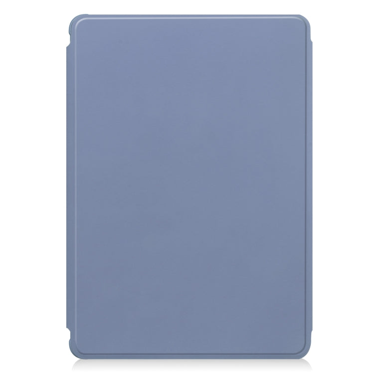 For Samsung Galaxy Tab S9 360 Rotation Transparent Smart Leather Case with Keyboard(Lavender) - Galaxy Tab S9 Cases by buy2fix | Online Shopping UK | buy2fix