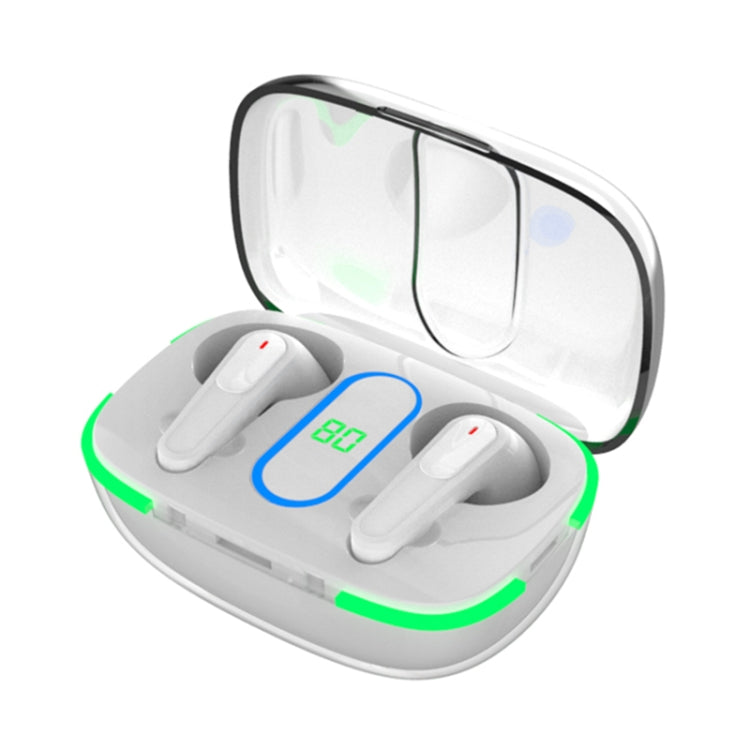 Pro 70 Intelligent Digital Display V5.3 Bluetooth Earphones (White) - Bluetooth Earphone by buy2fix | Online Shopping UK | buy2fix