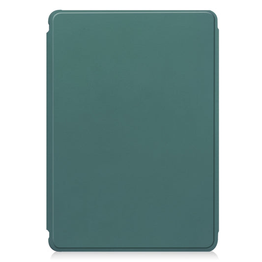 For Samsung Galaxy Tab S9+ 360 Rotation Transparent Smart Leather Case(Dark Green) by buy2fix