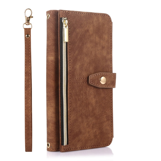 For Google Pixel 6 Dream 9-Card Wallet Zipper Bag Leather Phone Case(Brown) by buy2fix