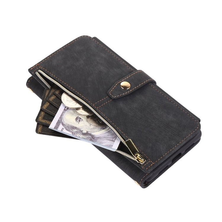 For Google Pixel 6 Dream 9-Card Wallet Zipper Bag Leather Phone Case(Black) by buy2fix