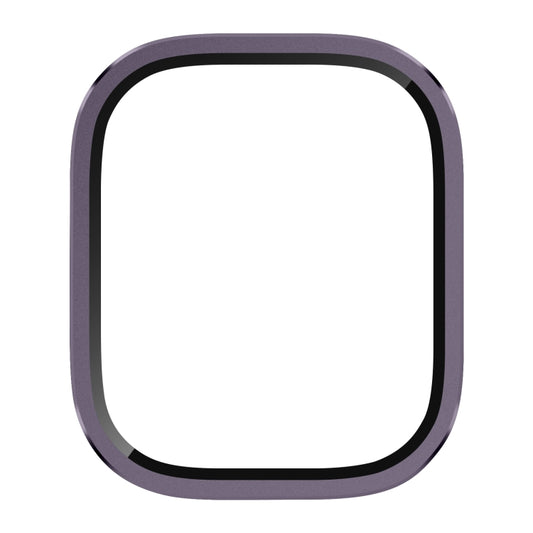 For Apple Watch Ultra 49mm Aluminum Alloy Frame Integrated Tempered Film(Purple) by buy2fix