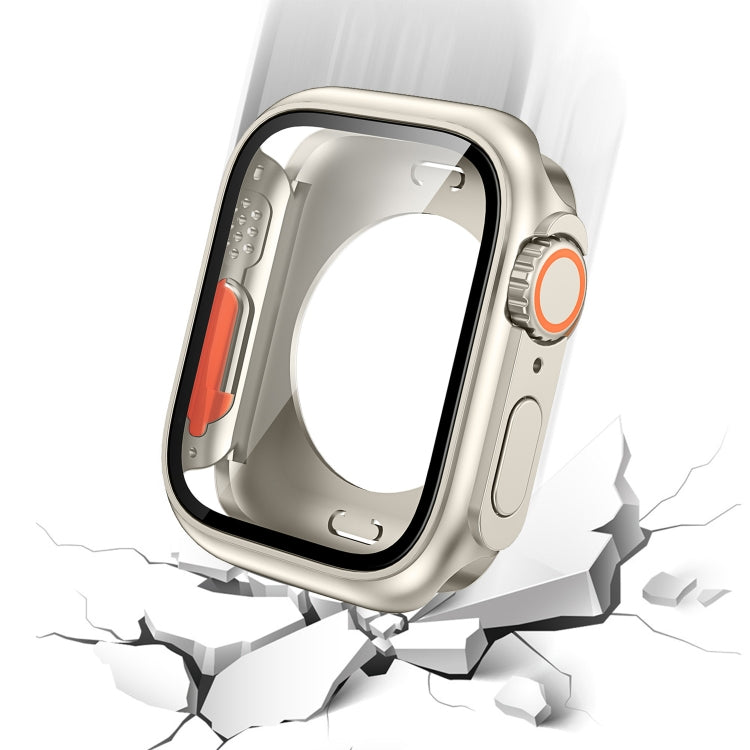 For Apple Watch Series 6 / 5 / 4 / SE 44mm Change to Ultra 49mm All-Inclusive Film Hybrid PC Watch Case(Silver) by buy2fix