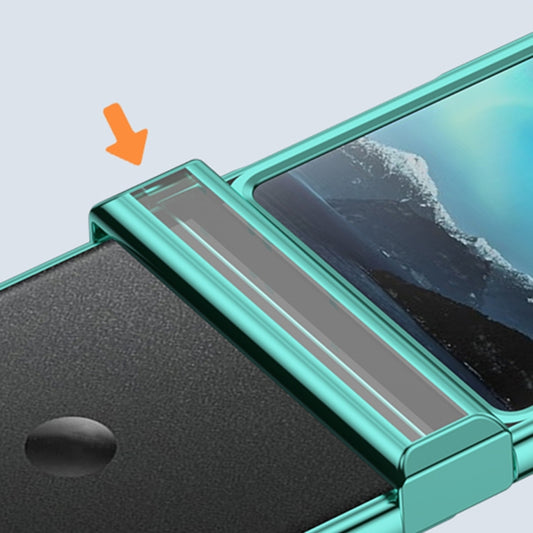 For Motorola Razr 40 Ultra Electroplated Three-piece Set Phone Case(Black) by buy2fix