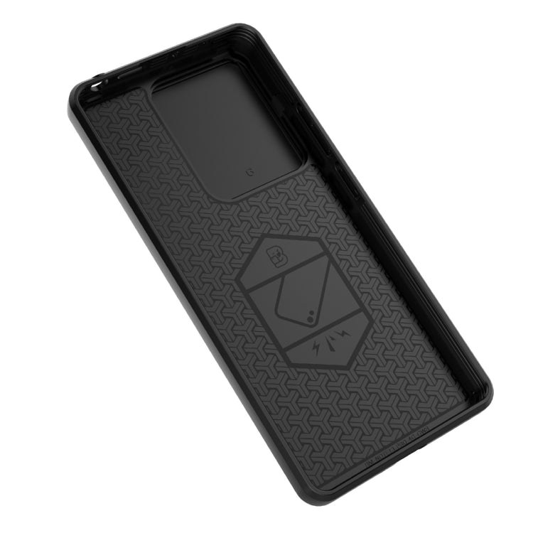 For Xiaomi Redmi Note 13 Pro 4G Global Sliding Camshield TPU + PC Shockproof Phone Case with Holder(Blue) - Xiaomi Cases by buy2fix | Online Shopping UK | buy2fix
