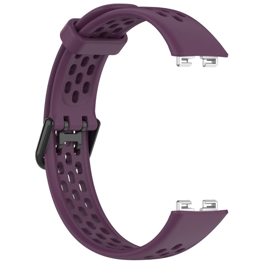 For Huawei Band 10 / 9 / 8 Solid Color Breathable Silicone Watch Band(Purple) by buy2fix