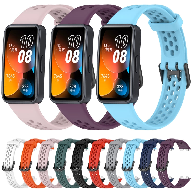 For Huawei Band 10 / 9 / 8 Solid Color Breathable Silicone Watch Band(Light Blue) by buy2fix