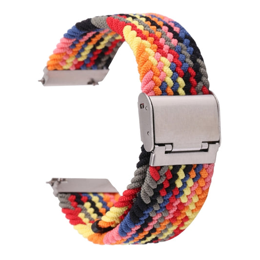 For Samsung Galaxy Watch 6 / 6 Classic Nylon Braided Metal Buckle Watch Band(Colorful) by buy2fix
