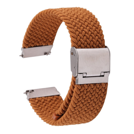 For Samsung Galaxy Watch 6 / 6 Classic Nylon Braided Metal Buckle Watch Band(Brown) by buy2fix