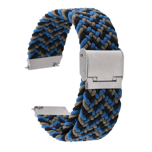 For Samsung Galaxy Watch 6 / 6 Classic Nylon Braided Metal Buckle Watch Band(W Black Blue Green) by buy2fix