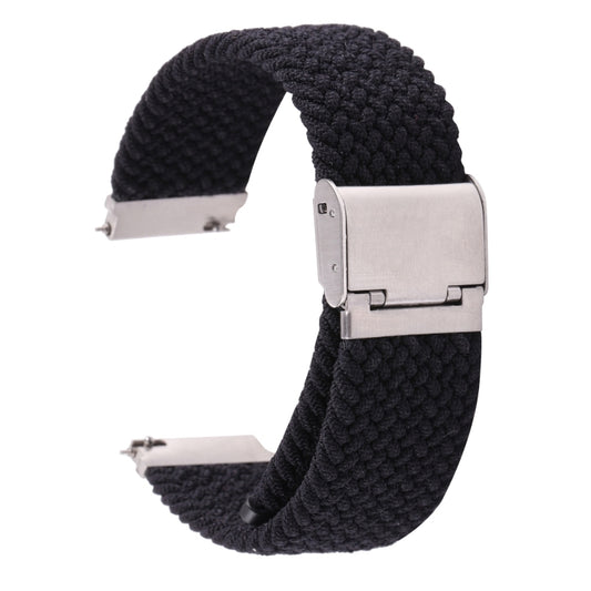 For Samsung Galaxy Watch 6 / 6 Classic Nylon Braided Metal Buckle Watch Band(Black) by buy2fix