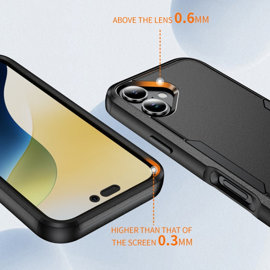 For iPhone 16 Plus Commuter Shockproof TPU + PC Phone Case(Black) by buy2fix