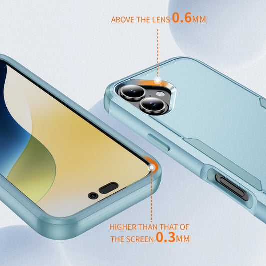 For iPhone 16 Plus Commuter Shockproof TPU + PC Phone Case(Grey Green) by buy2fix