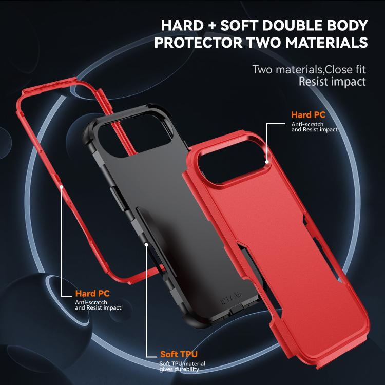 For iPhone Air Commuter Shockproof TPU + PC Phone Case(Red+Black) - iPhone Air Cases by buy2fix | Online Shopping UK | buy2fix