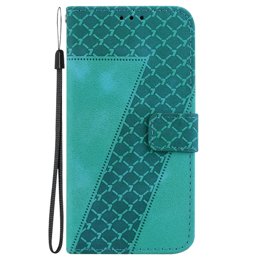 For OPPO A60 4G Seven-shaped Embossed Leather Phone Case(Green) by buy2fix
