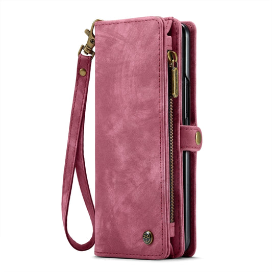 For Samsung Galaxy Z Fold5 CaseMe 008 Multifunctional Zipper Wallet Phone Leather Case(Red) by CaseMe