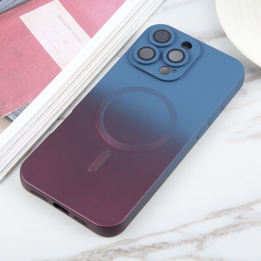 For iPhone 16 Pro Liquid TPU Silicone Gradient MagSafe Phone Case(Blue Purple) by buy2fix