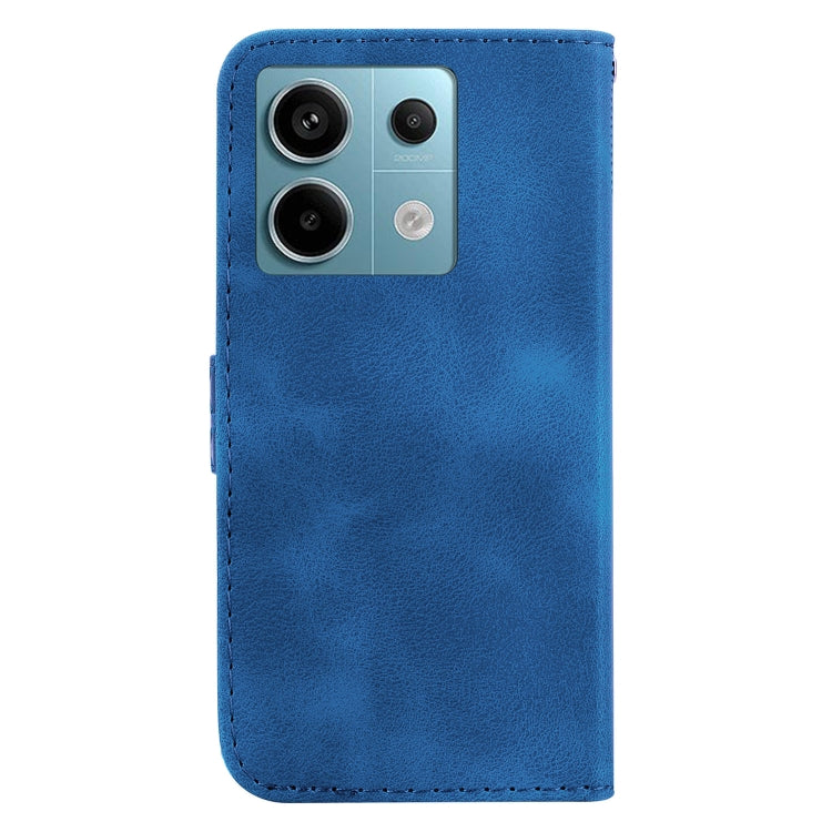 For Xiaomi Redmi Note 13 Pro 5G 7-shaped Embossed Leather Phone Case(Blue) - Xiaomi Cases by buy2fix | Online Shopping UK | buy2fix