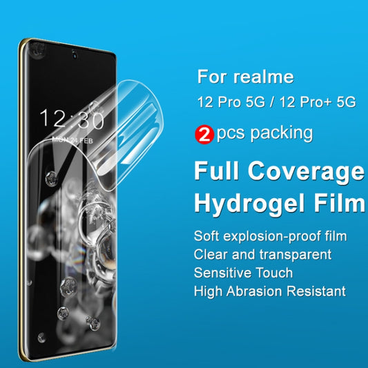 For Realme 12 Pro 5G/12 Pro+ 5G 2pcs imak Curved Full Screen Hydrogel Film Protector by imak
