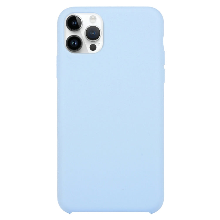 Solid Silicone Phone Case For iPhone 16 Pro Max(Light Blue) - iPhone 16 Pro Max Cases by buy2fix | Online Shopping UK | buy2fix