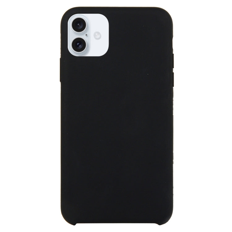 Solid Silicone Phone Case For iPhone 16(Black) - iPhone 16 Cases by buy2fix | Online Shopping UK | buy2fix