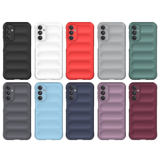 For Samsung Galaxy M34 5G India Magic Shield TPU + Flannel Phone Case(Dark Blue) by buy2fix