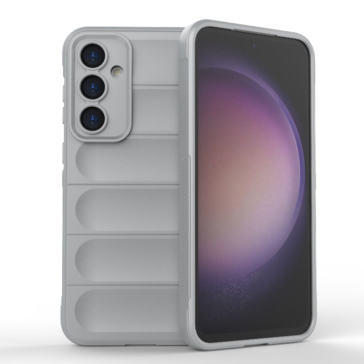 For Samsung Galaxy S23 FE 5G Magic Shield TPU + Flannel Phone Case(Grey) - Galaxy S23 FE 5G Cases by buy2fix | Online Shopping UK | buy2fix