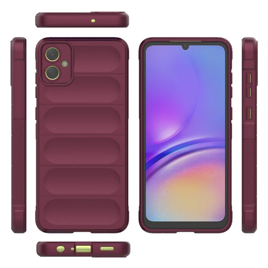 For Samsung Galaxy A05 4G Magic Shield TPU + Flannel Phone Case(Wine Red) by buy2fix
