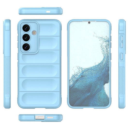 For Samsung Galaxy S24 5G Magic Shield TPU + Flannel Phone Case(Light Blue) by buy2fix